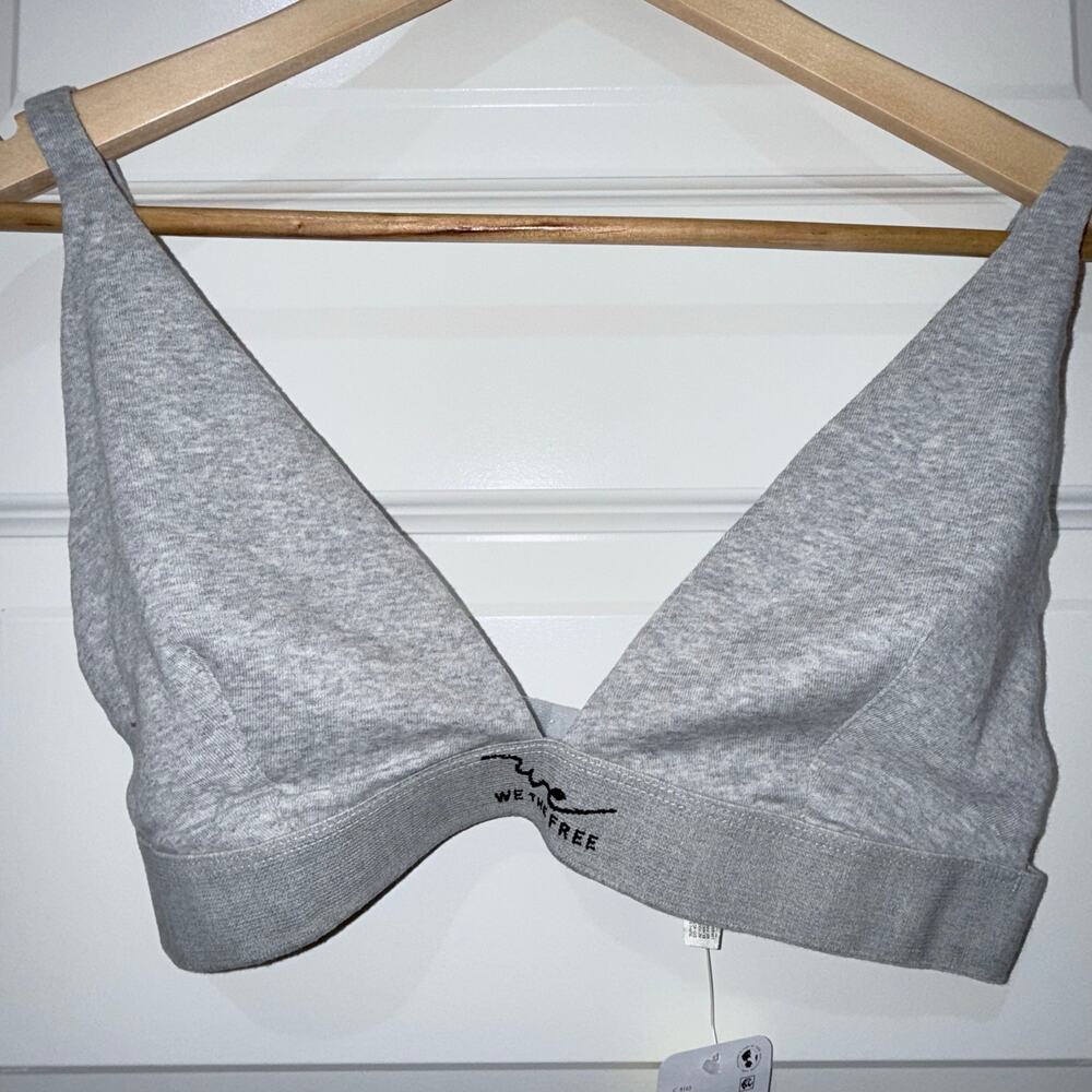 Intimately Free People Wireless Heather Grey Bra, Women's Size M